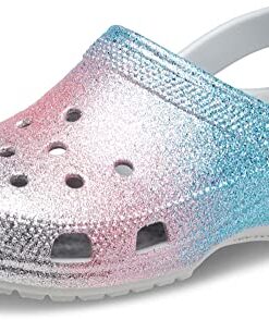 Crocs Classic Glitter Clogs, Shimmer/Multi, 12 US Unisex Little Kid