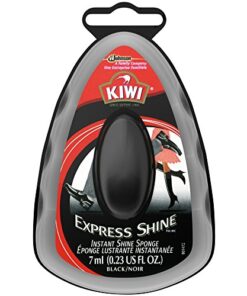 KIWI Express Shoe Shine Sponge | Leather Care for Shoes, Boots, Furniture, Jacket, Briefcase and More | Black, 0.23 Fl Oz (Pack of 1)