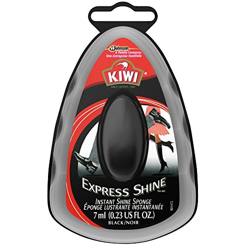 KIWI Express Shoe Shine Sponge | Leather Care for Shoes, Boots, Furniture, Jacket, Briefcase and More | Black, 0.23 Fl Oz (Pack of 1)