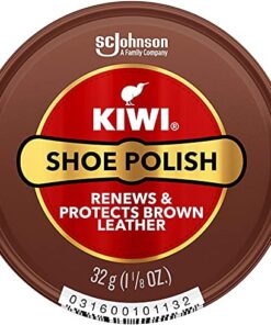 Kiwi 10113 1-1/8 Oz Brown Shoe Polish