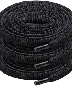 UpUGo 3 Pair Oval Shoe Laces, Half Round 1/4″ Shoelaces for Athletic Running Sneakers Shoes Boot Strings