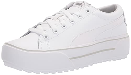 PUMA Women’s Kaia Platform Sneaker, L White-White, 8.5
