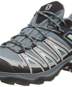 Salomon X Ultra Pioneer CLIMASALOMON Waterproof Hiking Shoes for Women, Stormy Weather/Alloy/Yucca, 7.5