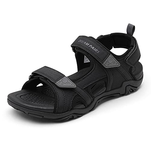DREAM PAIRS Mens SDSA228M Hiking Water Beach Sport Outdoor Athletic Arch Support Summer Sandal – Black – 12