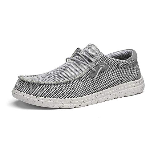 Bruno Marc Mens Slip-on Stretch Loafers Casual Shoes Lightweight Comfortable Boat Shoes, Grey – 12 (Breeze)