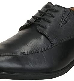 Clarks mens Tilden Walk oxfords shoes, Black Leather, 12 Wide US