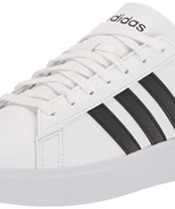 adidas Women’s Grand Court 2.0 Tennis Shoe, FTWR White/Core Black/Core Black, 7.5
