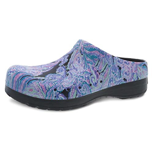 Dansko Kane Slip-On Mule Clog for Women – Lightweight Cushioned Comfort and Removable EVA Footbed with Arch Support – Easy Clean Uppers Kane Paisley 7.5-8 M US