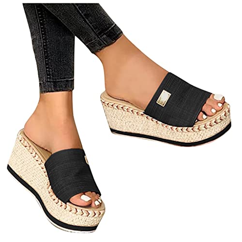 Platform Sandals Women Womens Sandals Wedges Sandals Platform Casual Summer High Heels Open Toe Espadrilles Sandals
