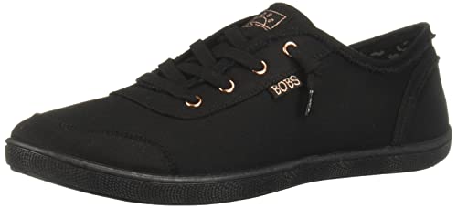 Skechers womens Bobs B Cute Sneaker, Black/Black, 8 US