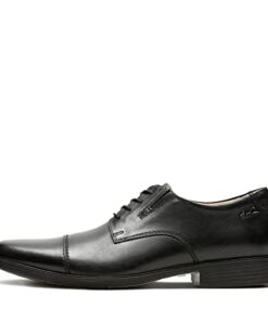 Clarks Men’s Tilden Cap Oxford Shoe,Black Leather,9 M US