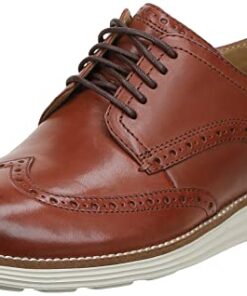 Cole Haan Men’s Original Grand Shortwing Oxford Shoe, Woodbury Leather/Ivory, 10 Medium US