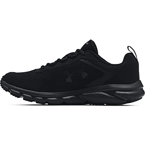 Under Armour mens Charged Assert 9 Running Shoe, Black (002 Black, 12 US