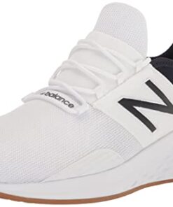 New Balance Men’s Fresh Foam Roav V1 Running Shoe, White/Eclipse, 10.5