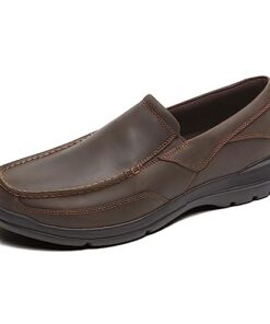 Rockport mens Junction Point Slip on Oxford, Chocolate, 9 US