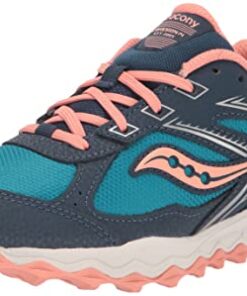Saucony Cohesion TR14 Lace to Toe Sneaker, Navy/Teal/Coral, 1.5 US Unisex Big Kid