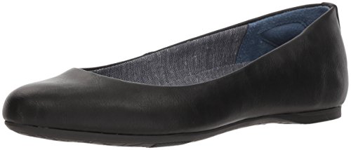 Dr. Scholl’s Shoes Women’s Giorgie Slip On Ballet Flat, Black Smooth, 11 Wide US