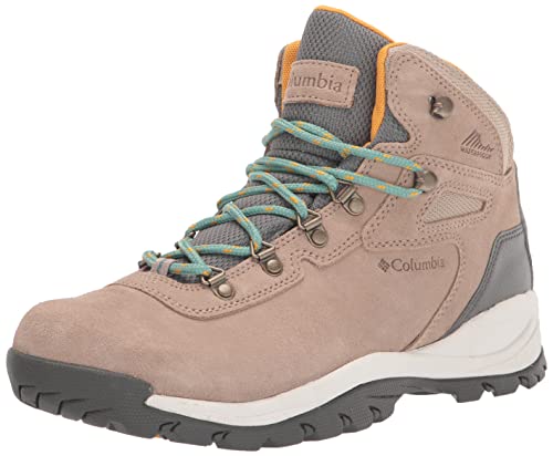 Columbia Women’s Newton Ridge Plus Waterproof Amped Hiking Boot, Waterproof Leather, Oxford Tan/Dusty Green, 7