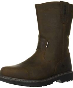 WOLVERINE Men’s Floorhand Waterproof 10″ Steel Toe Work Boot, Dark Brown, 10 M US