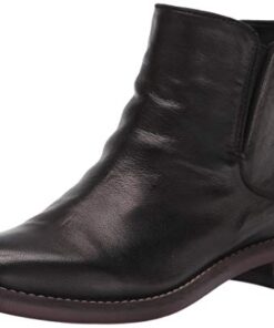 Franco Sarto Women’s Marcus Ankle Boot, Black Leather, 7.5