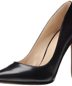 Nine West Women’s Tatiana Pump, Black Leather, 9