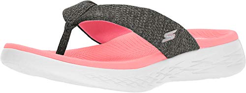 Skechers Women’s ON-The-GO 600-PREFERRED Flip-Flop, Charcoal/hot Pink, 9 M US