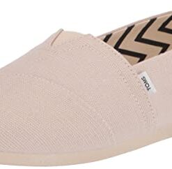 TOMS Women’s Alpargata Recycled Cotton Canvas Loafer Flat, Warm Natural, 8.5