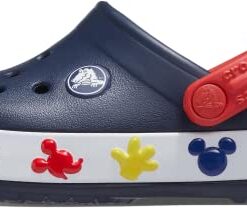 Crocs Kids’ Mickey Mouse Light Up Clog | Disney Light Up Shoes, Navy/White, 7 Toddler