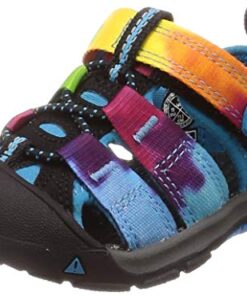 KEEN Unisex-Child Newport H2 Closed Toe Water Sandals, Rainbow Tie Dye, 7 Toddler US