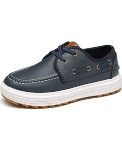 Bruno Marc Boy’s Boat Shoes Slip on Loafers Casual Dress School Shoes, Blue, Size 5, SBLS2336K