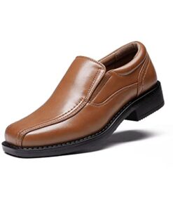 Bruno Marc Boy’s SBOX225K Dress Shoes Slip-On Loafer Wedding Shoes, Brown, Size 9 Toddler