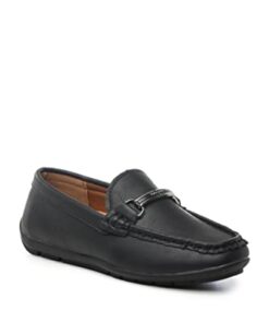 Tahari Dapper Boys Dress Loafer Shoe – Stylish, Comfortable, Easy Slip-on Style, Flexible Outsole, Versatile for Formal & Casual Occasions, Durable (Black, us_footwear_size_system, big_kid, numeric, medium, numeric_1)