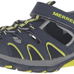 Merrell Hydro H2O Hiker Sandal Sport, Navy/Lime, 2 US Unisex Little Kid