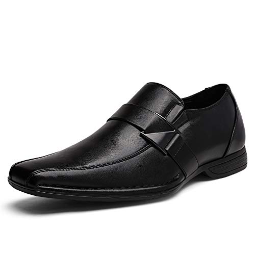 Bruno Marc Men’s Giorgio-3 Black Leather Lined Dress Loafers Shoes – 8 M US
