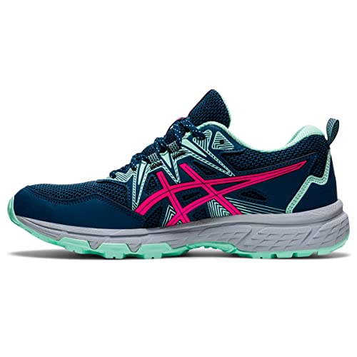 ASICS Womens Gel-Venture 8 Running Shoes, Mako Blue/Pink Glo, 9