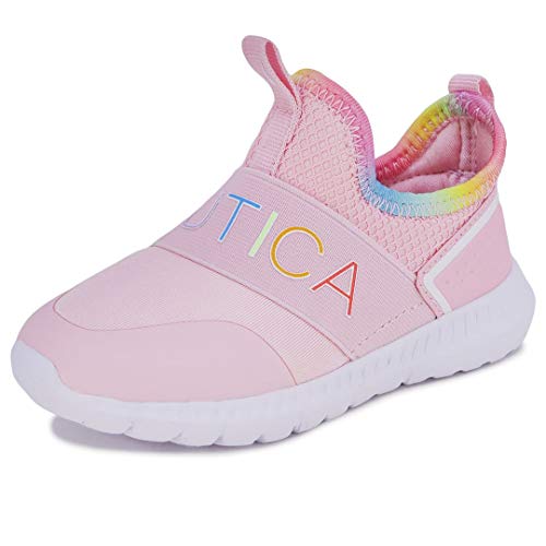 Nautica Kids Fashion Sneaker Slip-On Athletic Running Shoe Boy – Girl Toddler Little Kid-Alois-Peony Rainbow-6
