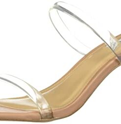 Steve Madden Women’s Lilah Heeled Sandal, Clear, 7.5