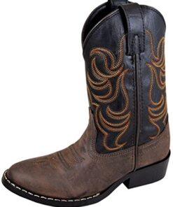 Smoky Mountain Boots | Monterey Series | Youth Western Boot | Western Toe | Durable Man-Made Material | PVC Sole & Walking Heel | Man-Made Lining & Upper