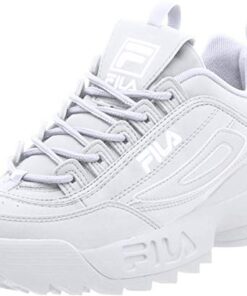 Fila Women’s Disruptor II Premium Sneaker, White/White/White, 6.5 Medium US