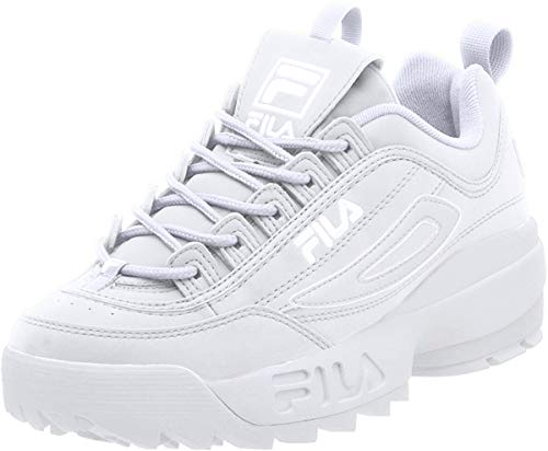 Fila Women’s Disruptor II Premium Sneaker, White/White/White, 6.5 Medium US