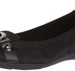 Anne Klein womens Umeko Ballet Flat, Black/Multi Fabric, 8 US