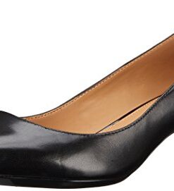 Calvin Klein Women’s Gabrianna Pump, Black Leather, 7.5