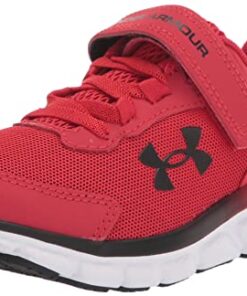 Under Armour Boy’s Pre School Assert 9 Alternate Closure Sneaker, (600) Red/White/Black, 2 Wide Little Kid