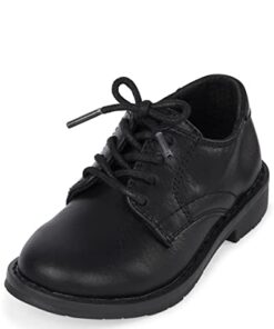 The Children’s Place,boys,The Children’s Place Toddler Boys Dress Shoes,and Toddler Lace Up Dress Shoes,Black,9 Toddler