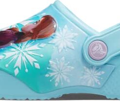 Crocs Kids’ Disney Frozen 2 Clog | Frozen 2 Shoes for Girls, Ice Blue/Ice Blue, 12 Little Kid