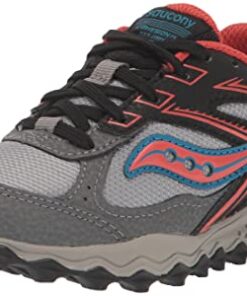 Saucony Cohesion TR14 Lace to Toe Sneaker, Black/Grey/RED, 3 US Unisex Big Kid