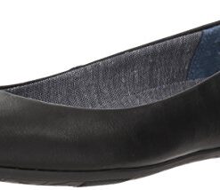 Dr. Scholl’s Shoes Women’s Giorgie Slip On Ballet Flat, Black Smooth, 9.5 Wide US