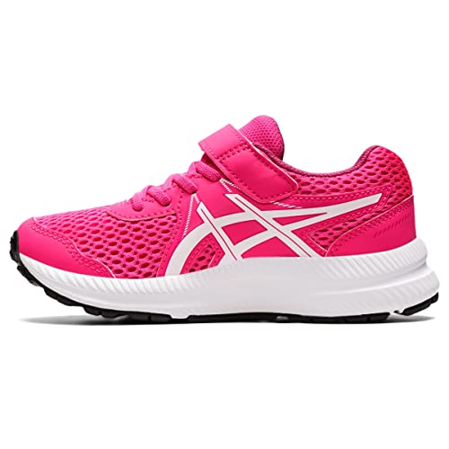 ASICS Kid’s Contend 7 Pre-School Running Shoes, K13, Pink GLO/White