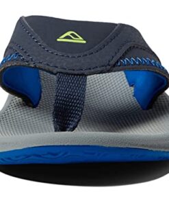 Reef Kids Boys Sandals, Kids Fanning, Navy/Lime, 1