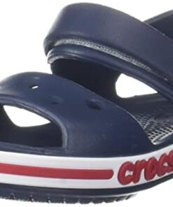 Crocs Unisex-Child Bayaband Sandals, Navy/Pepper, 9 Toddler